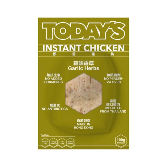 蒜味香草. 即食雞胸