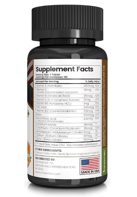 Amerrition 成人多元維他命｜美國進口 × 全方位營養補給｜補足每日營養 × 提升活力 × 強化免疫 × 男女通用