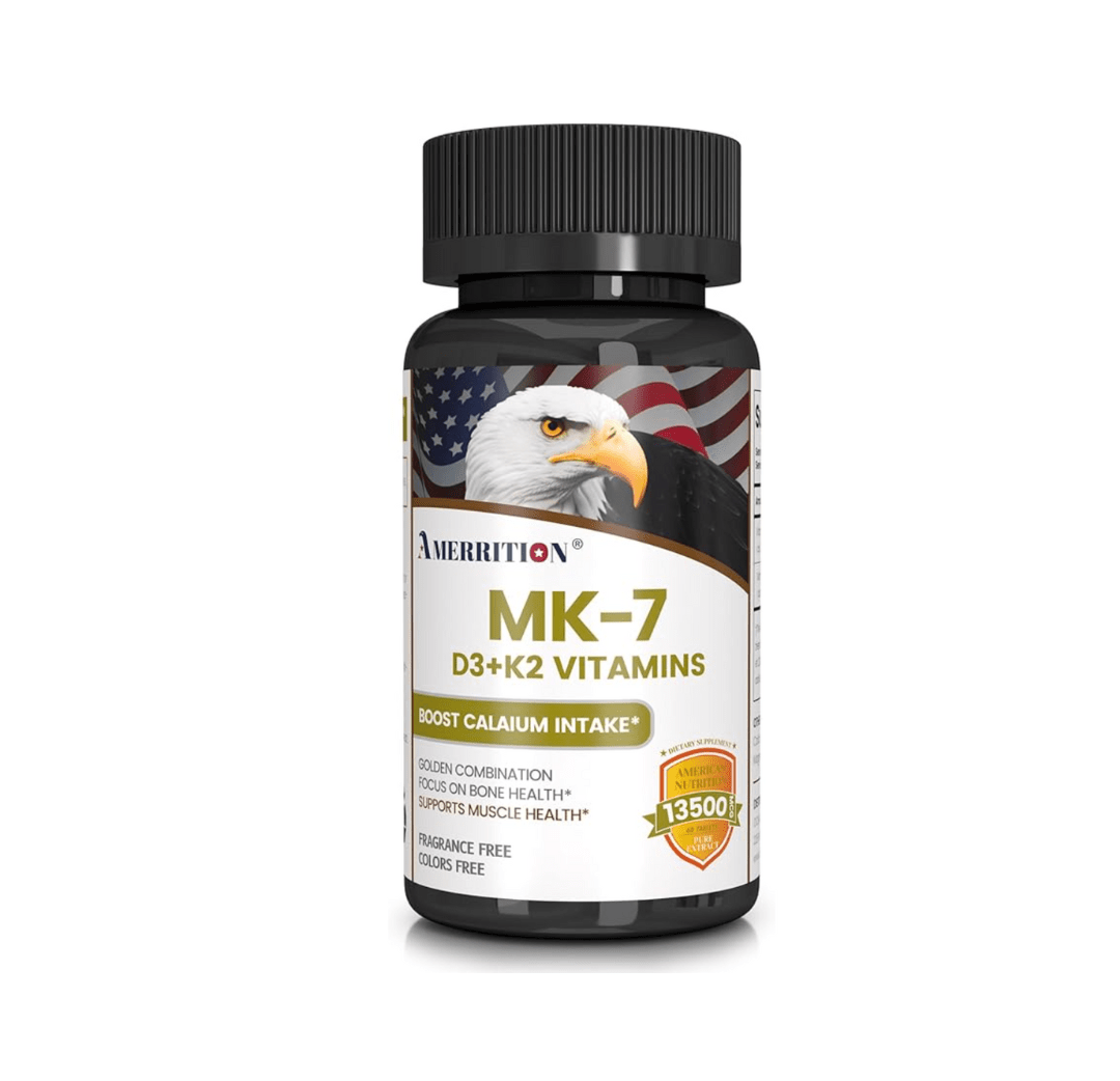 Amerrition 維他命 D3＋K2 高效補鈣配方｜5000 IU × 骨骼強化 × 美國原裝進口