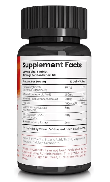 Losoki 花旗參補鐵片｜補鐵補血 × 增活力 × 抗疲勞 × 溫和高效 × 全面提升健康