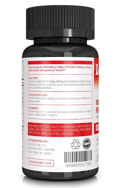 Losoki 花旗參補鐵片｜補鐵補血 × 增活力 × 抗疲勞 × 溫和高效 × 全面提升健康