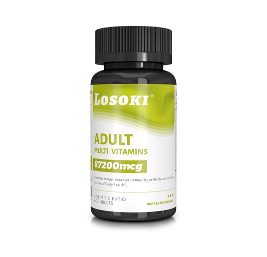 Losoki 成人女性複合維他命｜提升代謝 × 增強抵抗力 × 專為女性設計 x 補充營養 × 抗疲勞 × 抵抗壓力 × 熬夜加班族首選